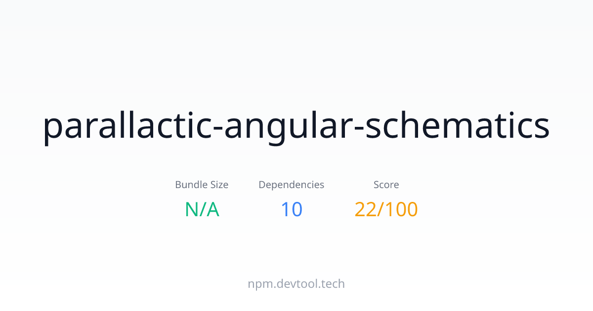 parallactic-angular-schematics - Size, Dependencies & Analysis ...